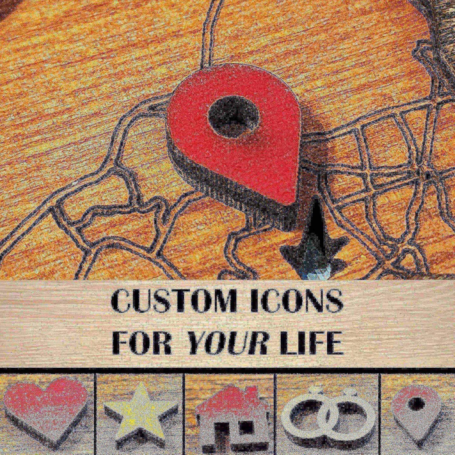 Columbus, OH, Home Essentials & Accessories, 3d Wood Map - Handmade in the USA - Cbus, Ohio Gift and Souvenir Maps