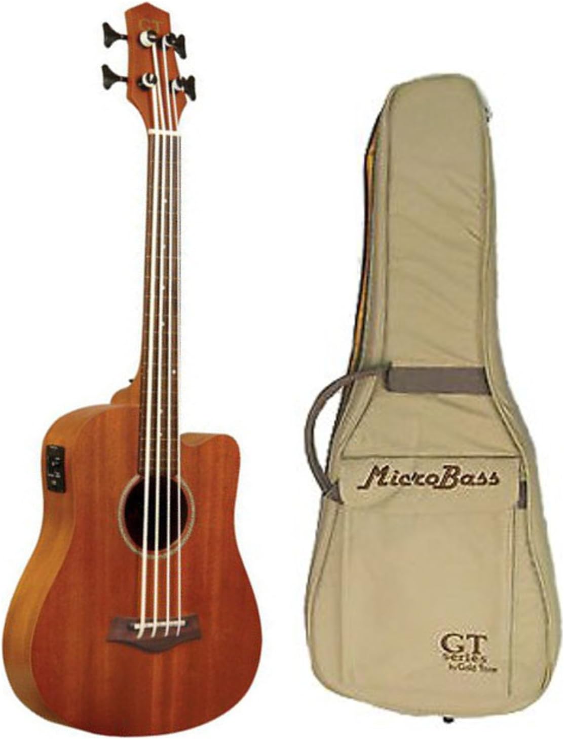 Goldtone M Bass Microbass Fretless Short-Scaled Acoustic Electric Bass w/Bag