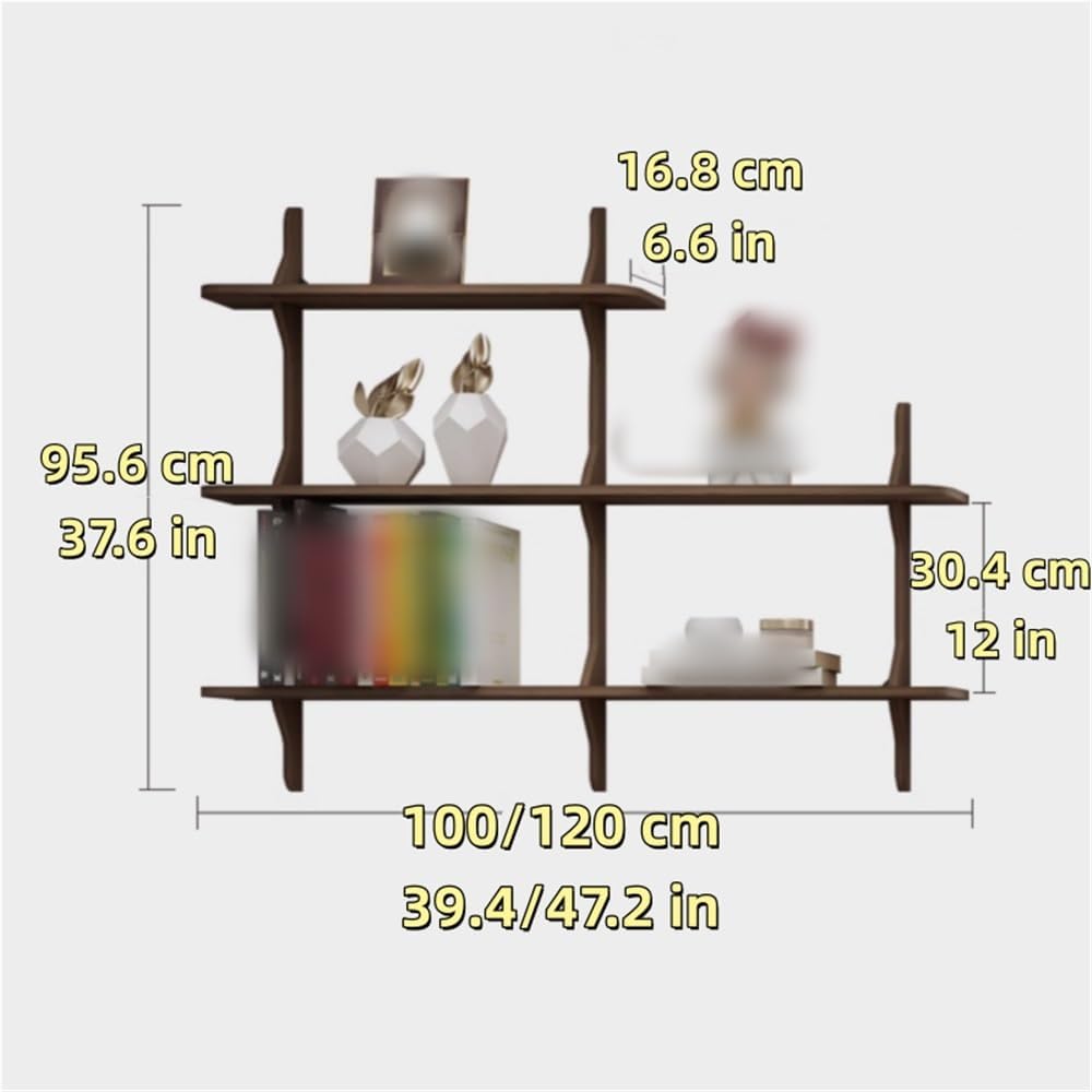 Creative L-Shaped Storage Rack, Wood Wall-Mounted Bookshelf, Floating Wall Display Shelf for Living Room, Bedroom and Cafe(Multi-Colored,100cm/39.4in)