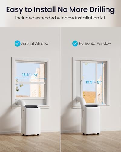 GENTLECOOL 14000 BTU Inverter Portable Air Conditioner, Energy-Efficient Cooling for Rooms up to 600 Sq.Ft, 3-in-1 AC with Fan & Dehumidifier, Quiet Operation