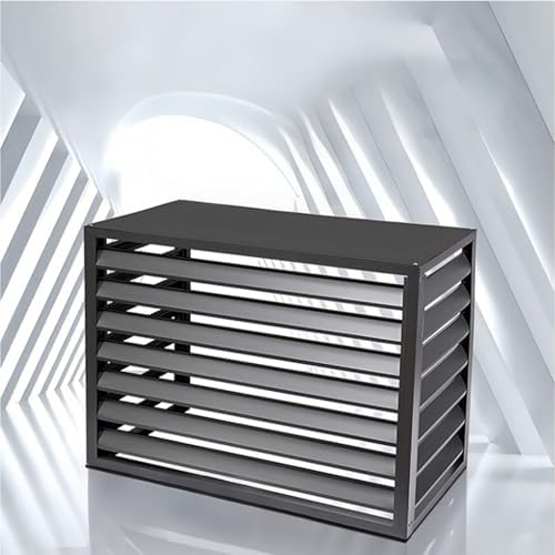 Air Conditioner Fence, Air Conditioner Fence Screen for Outdoor Units, All Weather Anti Theft, Dog Proof, for Privacy, Noise Reduction(Gray,110cm)