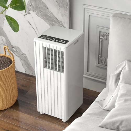 8000 BTU Portable Air Conditioner, 3-In-1 Air Conditioner, Fan/Cool/Dehumidify Modes, AC Unit Cools Up to 350 Sq.Ft, White