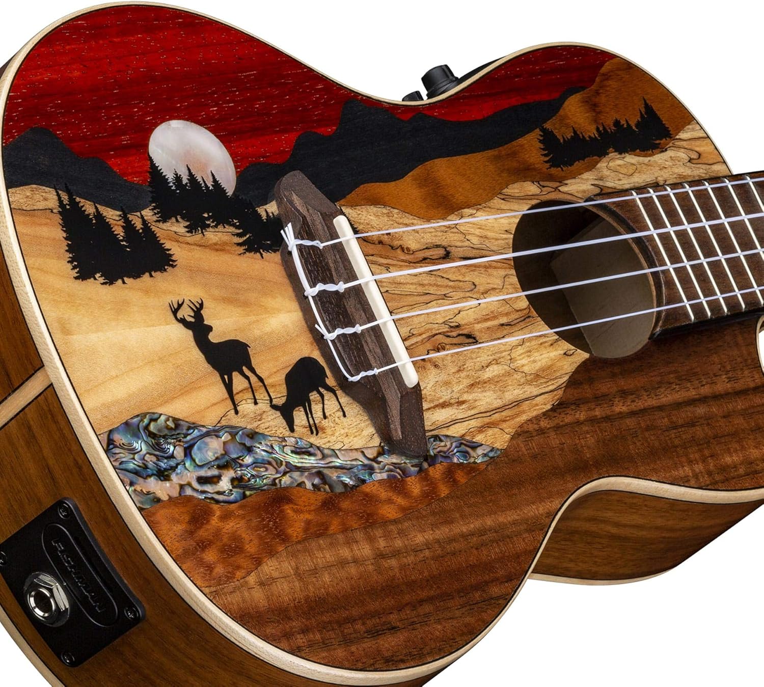 Luna Vista Deer Concert Acoustic/Electric Ukulele