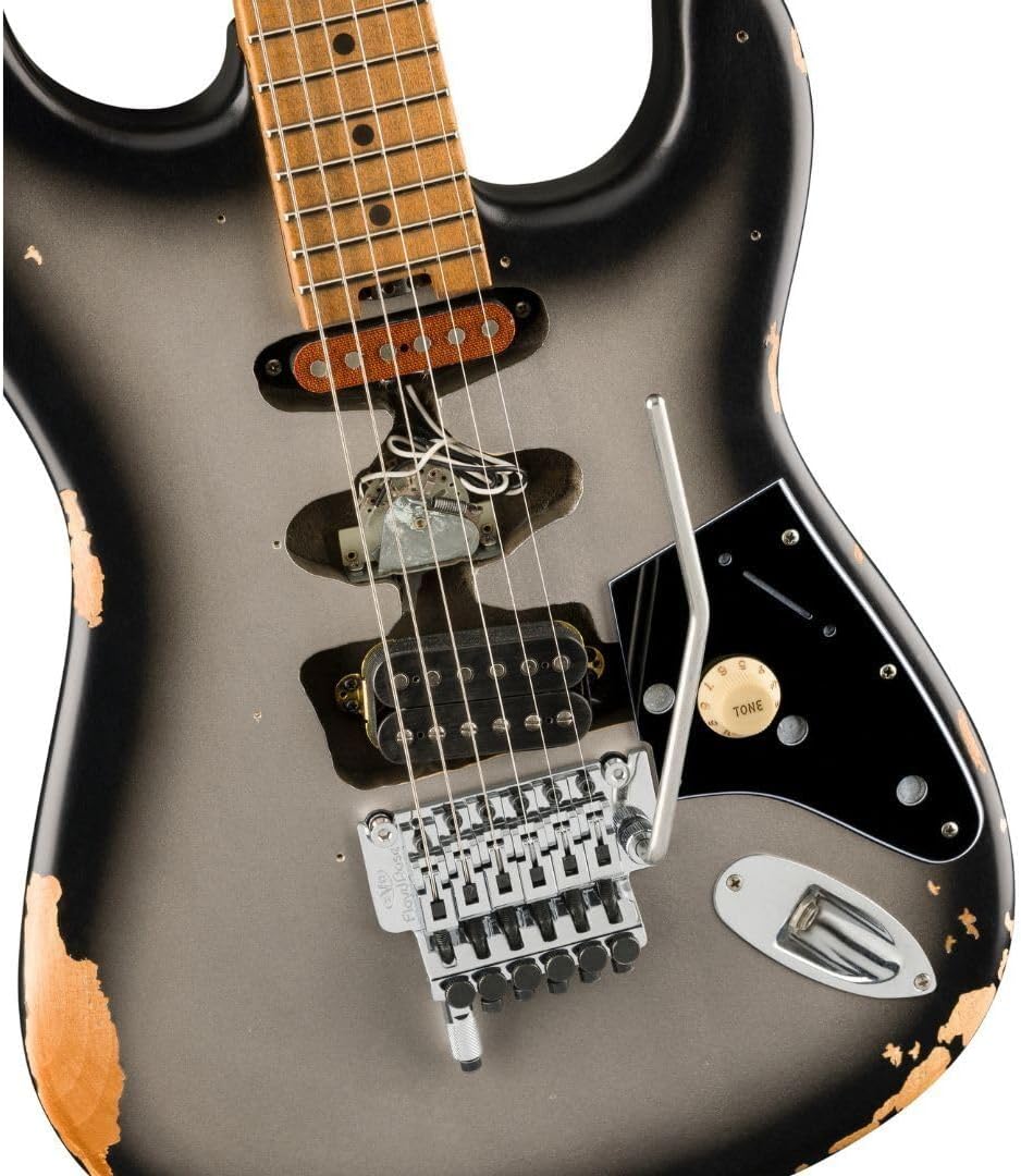 EVH Limited-edition Frankenstein Series Relic Electric Guitar - Silverburst