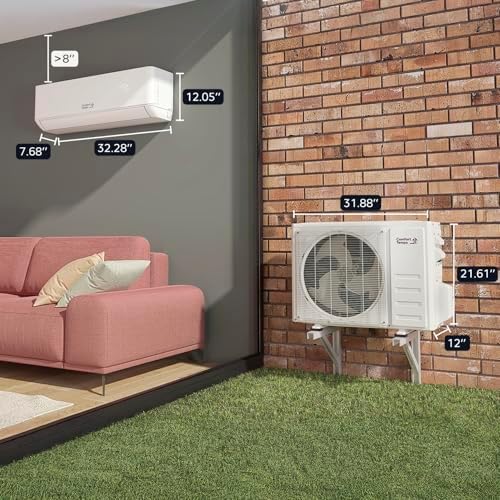 Ultra-Efficient 9000 BTU/220V Mini Split – 23 SEER for Lower Energy Bills– Pre-Charged, Ductless, Quiet & Comfortable Mini Split AC/Heating System|WiFi & Easy Install Kit |Pro Series by Comfort Temps