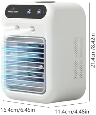 Portable Air Conditioners,Evaporative USB Charging Fan, 8.43x6.46x4.49 Inch Mini Ac Unit, 2 Speeds,500ml Tank Coolers,Portable Personal Cooling Fan for Room Car Office Camping (UP)
