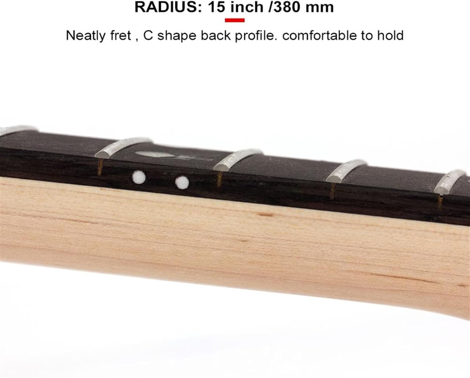 Electric Guitar Neck 24 Large Frets Maple Bolt On Fretboard C Shape Unfinished Guitar Neck