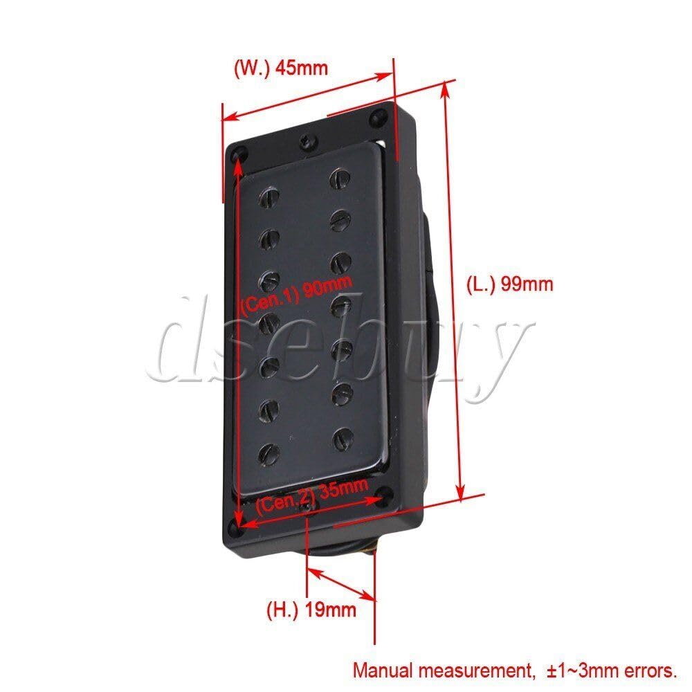 2PCS Black Pickups for 7 String Electric Guitar 52mm 55mm