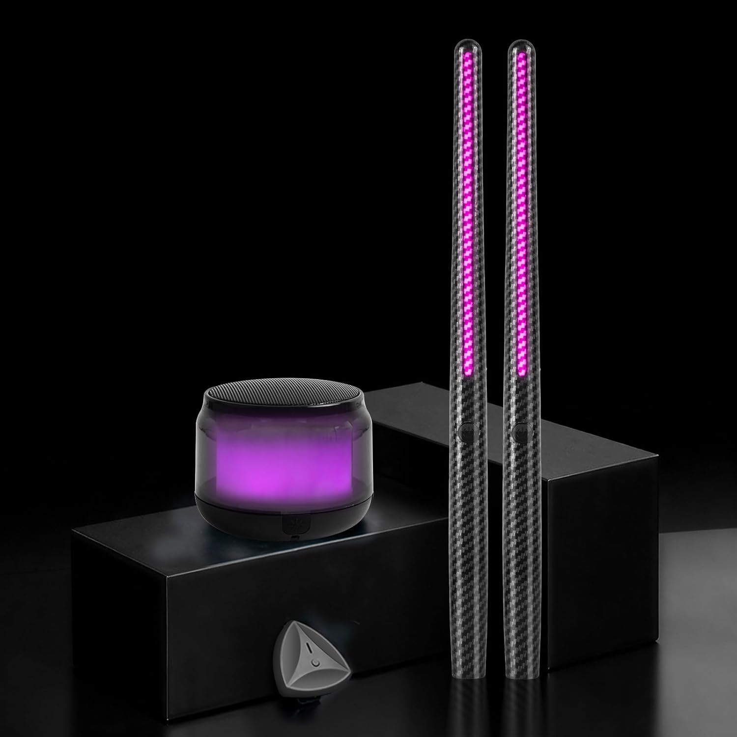 Virtual Air Drum Set, Electric Air Drum Sticks Kit, Carbon Fiber Drum Sticks & Pedals & Bluetooth Adapter Speaker, Electric Drum Set for Kids Beginners Adults