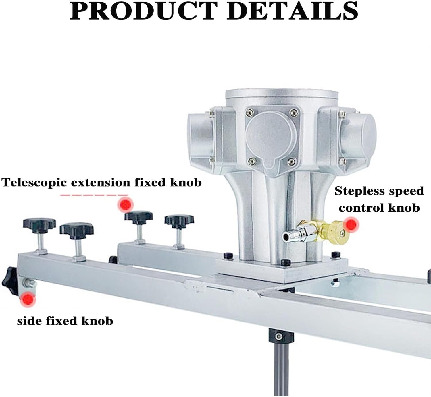 0-1800 RPM Pneumatic Paint Mixer Pneumatic Agitator, 3/4HP Paint Stirring Machine, with Adjustable Support Hanger for Ink Dissolver Agitator