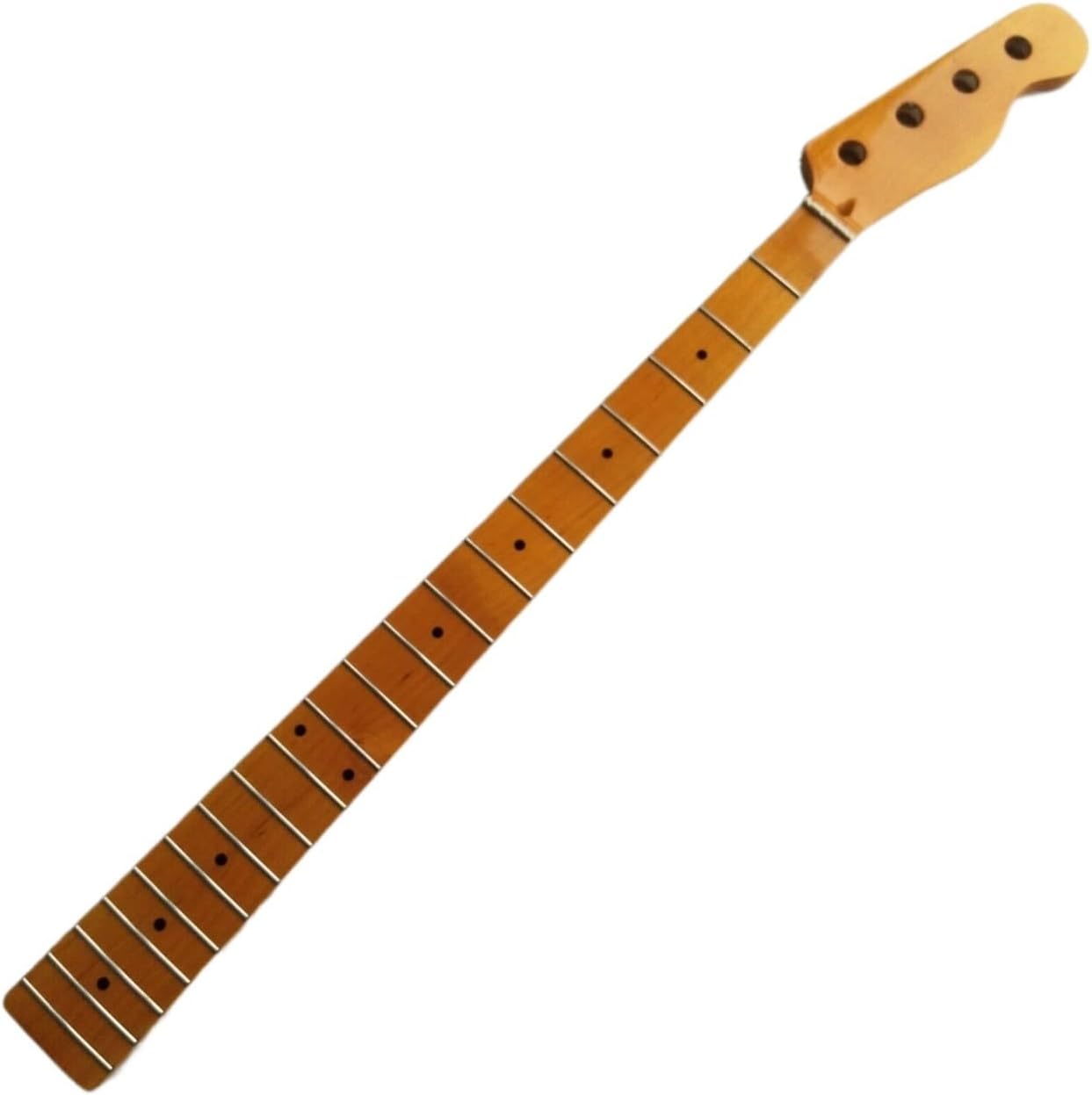 Yellow 4 String 20 Fret Jazz Bass Guitar Neck Maple Fingerboard Dot 34inch