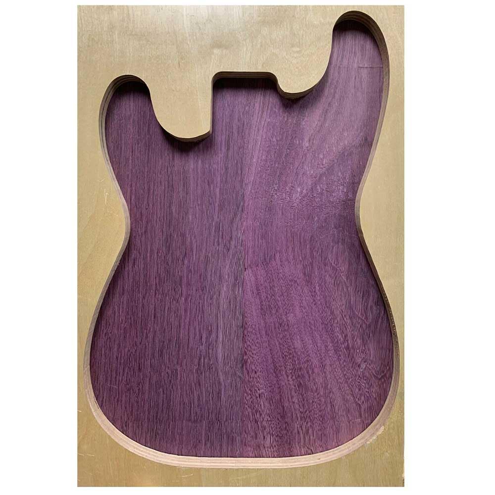 Exotic Wood Zone | Purpleheart Electric/Bass Semi Explorer Musical Guitar Body Blanks | Luither Tonewood Suppliers | 24