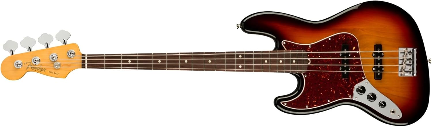Fender American Professional II Jazz Bass, 3-Color Sunburst, Left-Handed, Rosewood Fingerboard