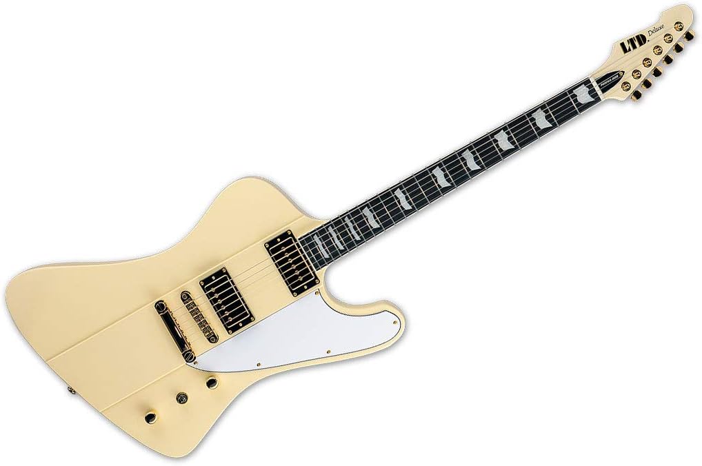 ESP Guitars 6 String Electric Guitar, Vintage White, Right (LPHOENIX1000VW)