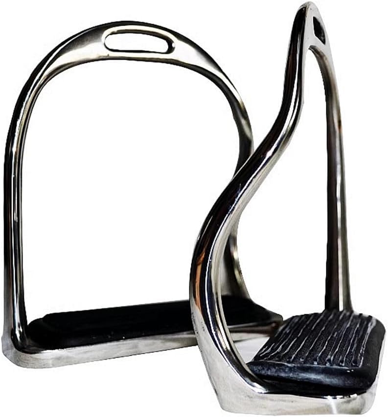 UNISTRENGH Western Stainless Steel Horse Riding Stirrups Equestrian Saddles Accessories Anti-Skid Horse Pedal Super Lightweight Equestrian Safety Equipment