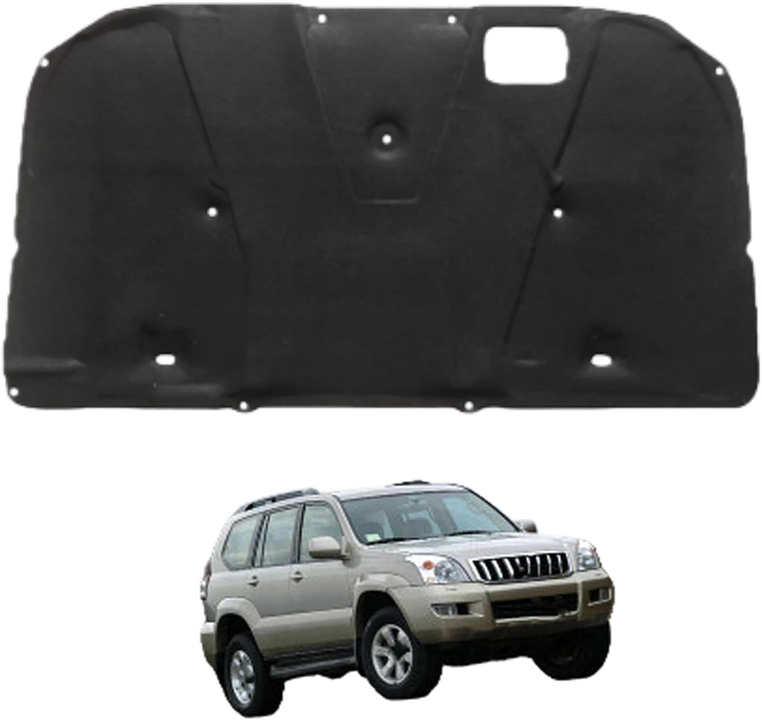 Car Front Hood Engine Sound Pad for Toyota Prado 2003-2009 LC120, Heat Insulation Cotton Mat Cover Soundproof Car Accessories