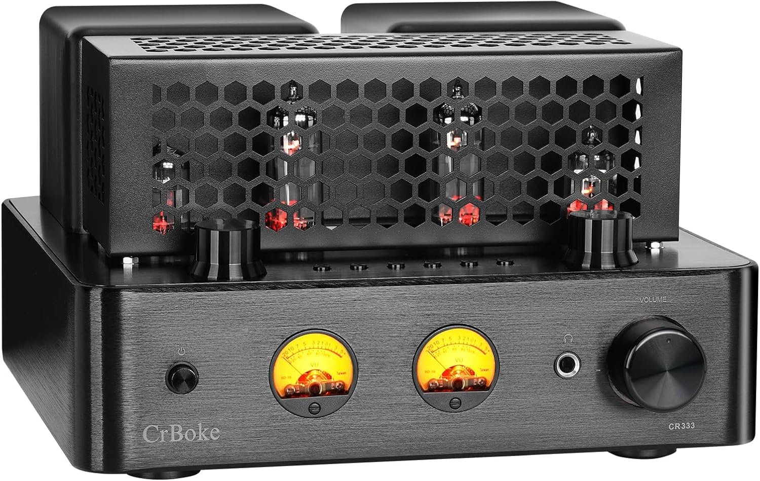 Tube Amplifier, Stereo Vacuum Tube Class A/B Amplifier,Integrated Amplifier with Bluetooth 5.0,Subwoofer Output, Headphone Output, Record Player Phono Preamp and USB DAC