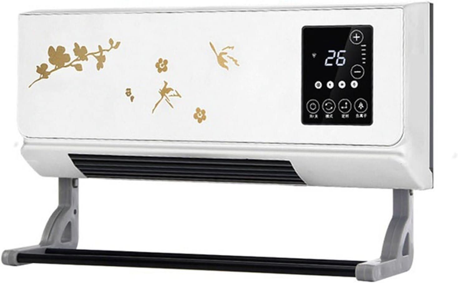 Electric Space Heater 2000W Wall Mounted Air Cooler Conditioner Heater Fan Heating Cooling Room Bathroom Waterproof Remote Timing Air Conditioning Fan Space Heaters