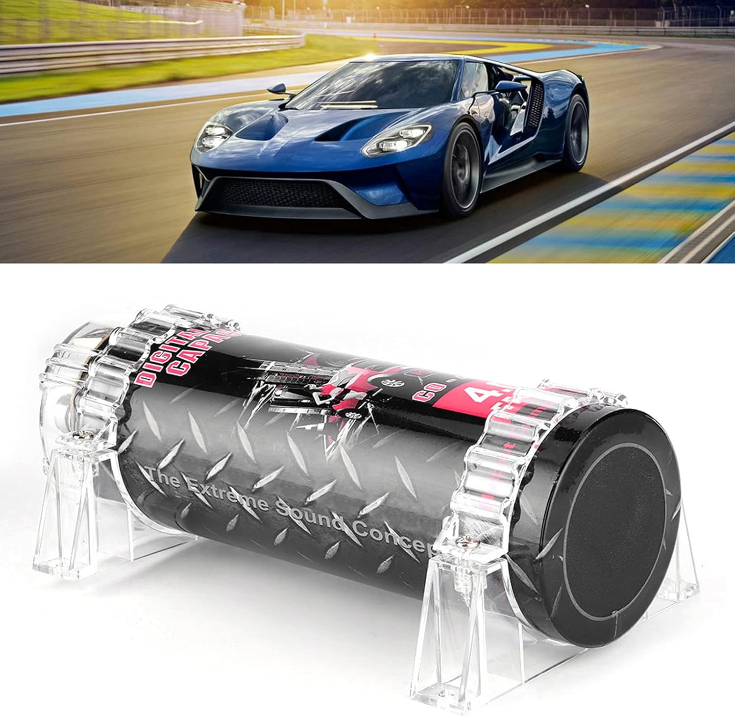 Power Capacitor 4Farad LED Voltage Digital Display Power Cap Car Audio Amplifier 2000W