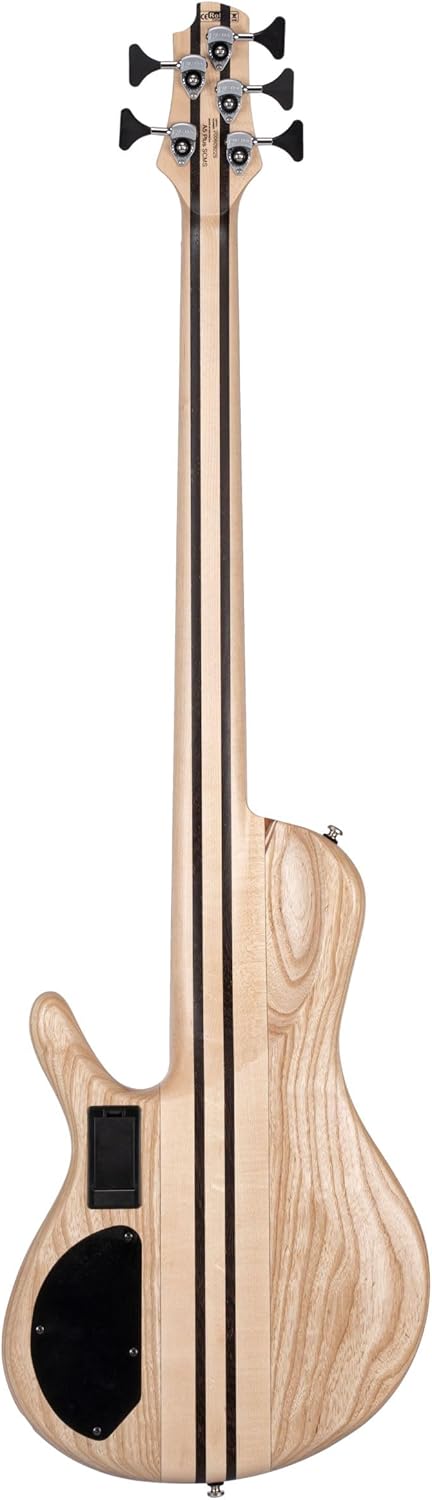 Cort A5BEYONDOPBN Artisan Series A5 Beyond 5 String Bass Guitar, Open Pore Bubinga Natural