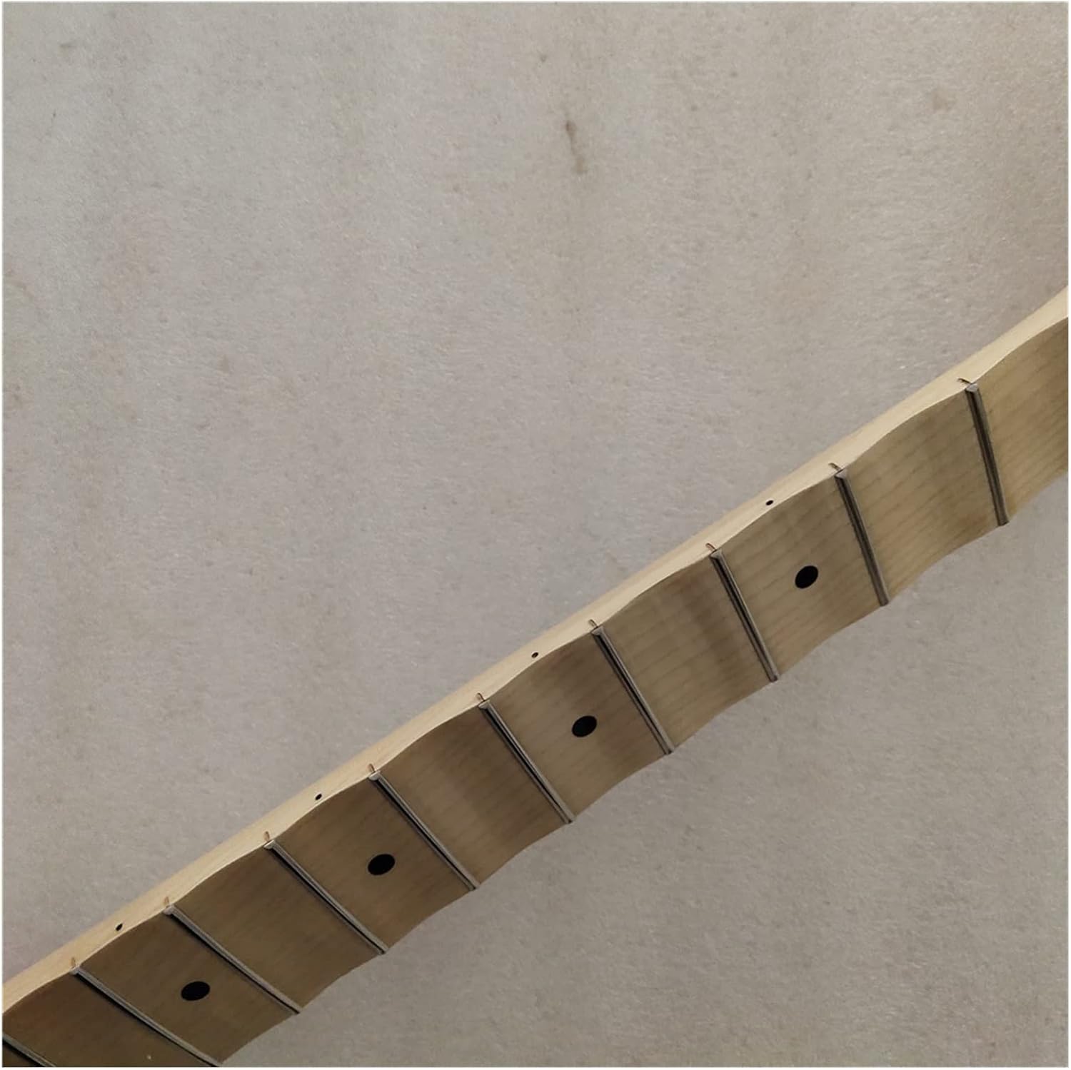 Reverse Full Scalloped Maple Electric Guitar Neck Replacement 22 Fret Maple Fingerboard Unfinished Guitar Neck