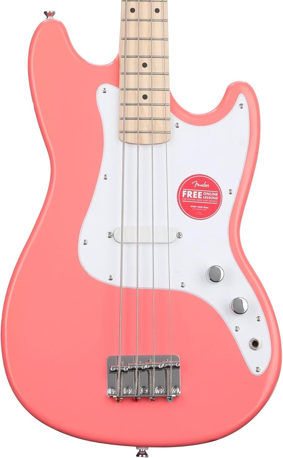 Squier Squier Sonic Bronco Bass, Tahitian Coral, Maple Fingerboard