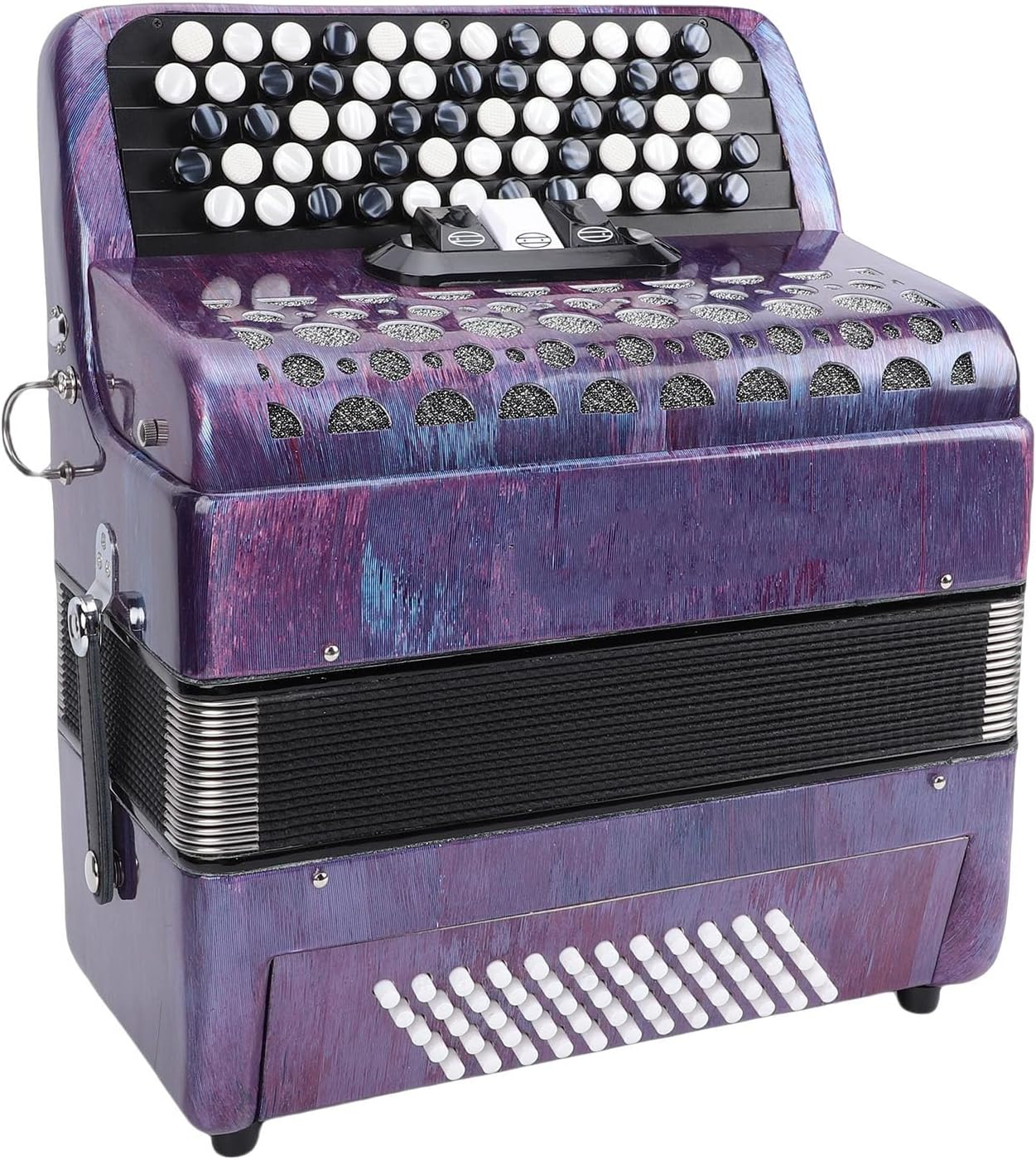 LiebeWH Accordion 62 Keys 60 Bass Buttons Chromatic Scale F B E Tuning for Beginner Professional Player Various Music Styles