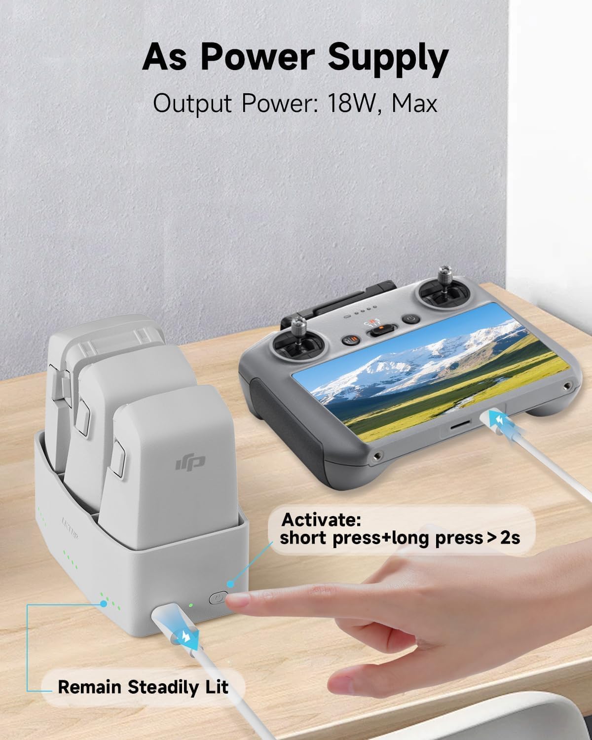 LKTOP Flip Battery Charging Hub Bundle, 3Pack Original Flip Intelligent Flight Battery+1Pcs 65W Parallel Charging Hub, Compatibility: DJI Flip Drone Accessories (3110mAh, Charging 3 Batteries: 77min)