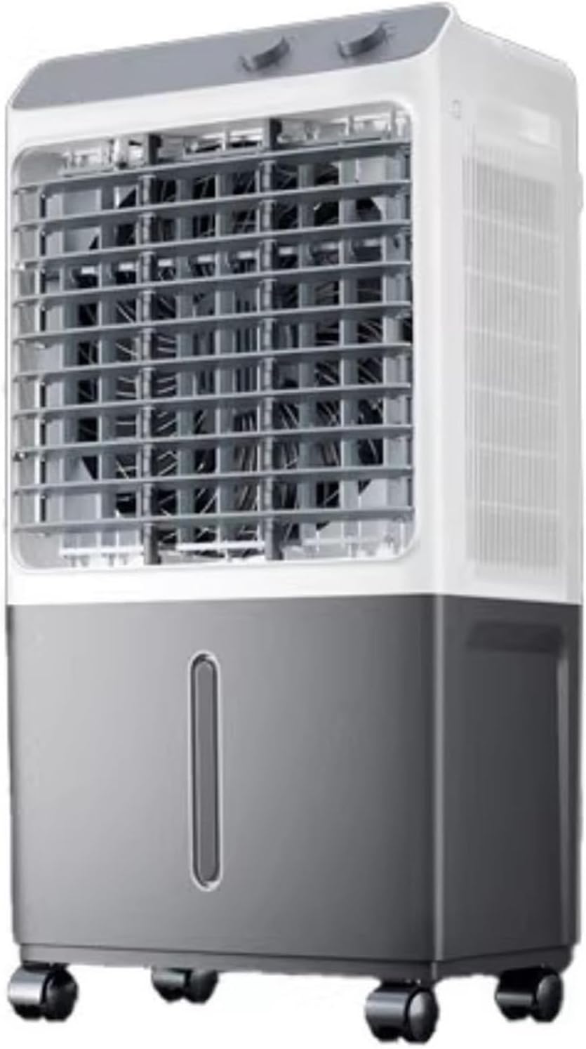 Evaporative Cooler, Knob Type Swamp Cooler, Portable Air Conditioners with 4 Ice Crystals, 3 Speed, 120° Oscillation for Room, Patio, Garage(88cm/35in)