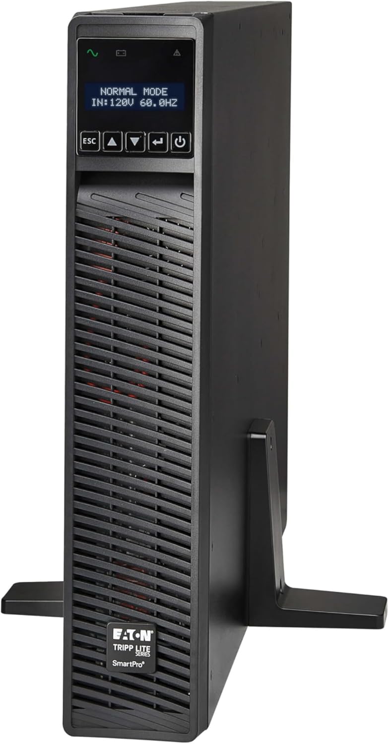 Eaton Tripp Lite Series SMART750RMXL2UN 750VA Rack Mount UPS Battery Backup, Pure Sine Wave, 750W, Pre-Installed Network Card, Extended Run Option, 8 Outlets, 120V, AVR, Uninterruptible Power Supply