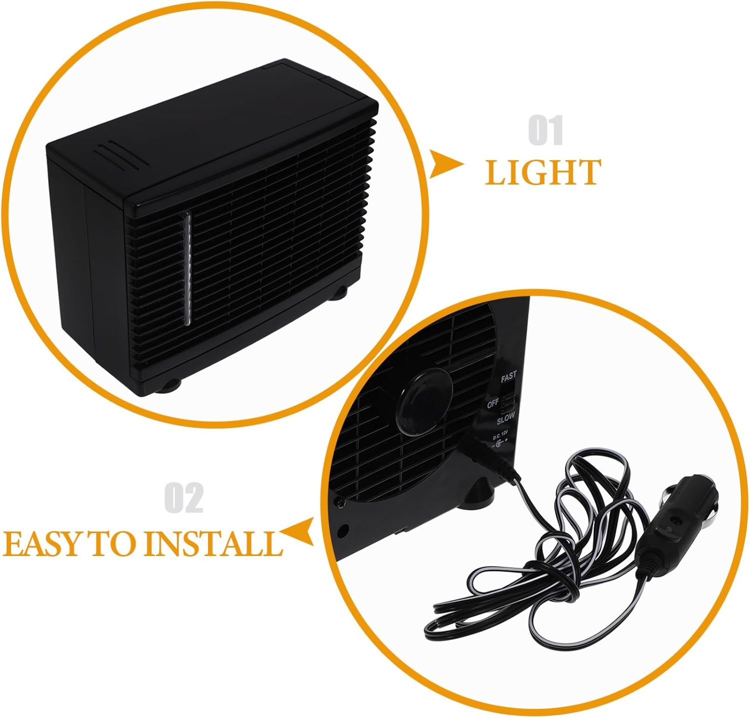 Mini Air Conditioner, 12v Air Conditioner Portable Small Unit Fan Air Conditioner Fan for Car Bedroom Office