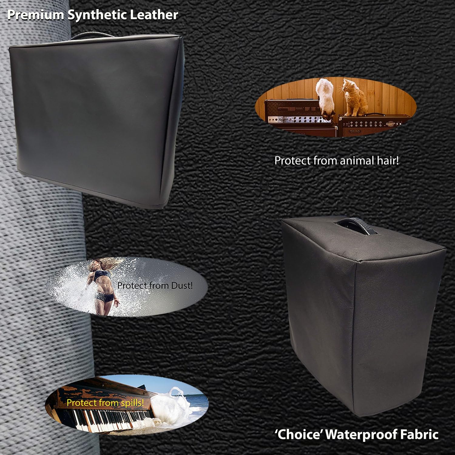 DCFY! Premium Protective Amp Cover for Eden D D810XT-Cab Amp - Ultimate Amp Protection! | Select color, fabric type (incl. waterproof) & padded options. Made in the U.S.A.