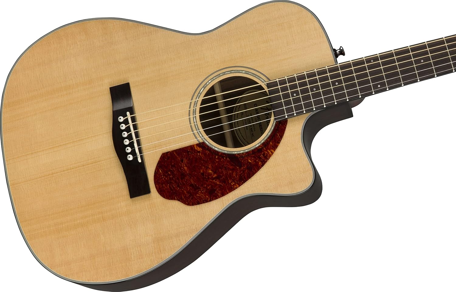 Fender CC-140SCE Concert Cutaway Acoustic Guitar, Natural, with Case