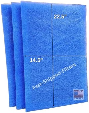 Fast-Shipped-Filters 3 Pack 16x25 Replacement Filter Pads Designed to Fit Dynamic Air Cleaner 16x25 Refill Blue