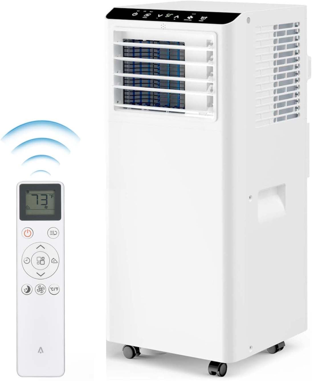 GarveeHome 8,000BTU Portable Air Conditioner with Remote Control - 3 in-1, Cools Rooms up to 350 Sq. Ft., Digital Display, Window Kit, 24H Timer, Sleep Mode