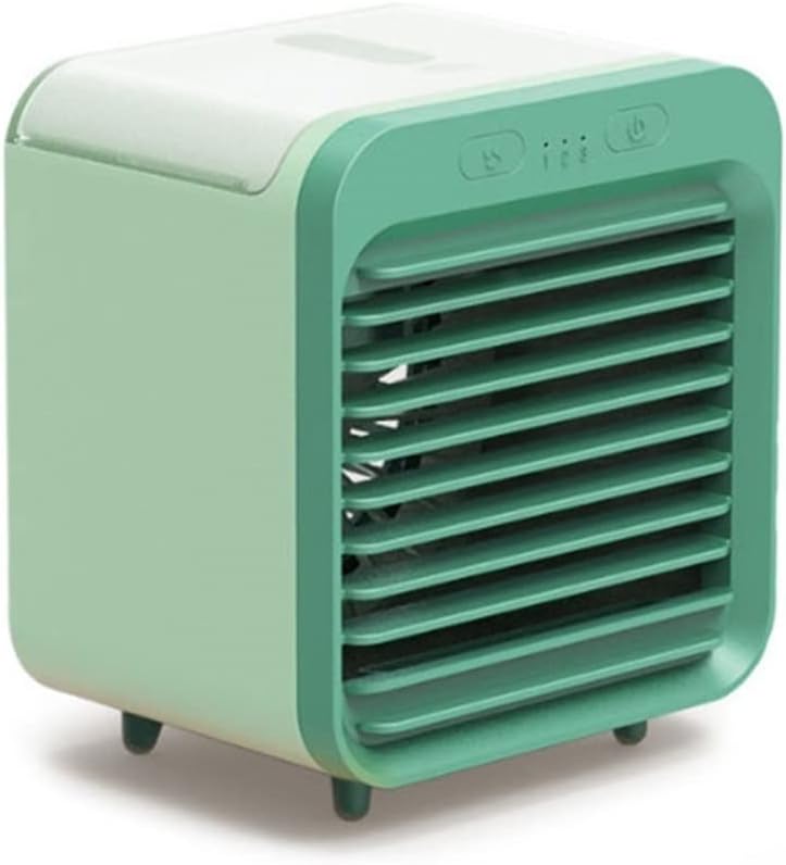 Portable Air Conditioner Fan, Small Desktop Cooling Fan, Personal Mini Air Conditioner, Air Cooler for Home, Office and Room (Green)