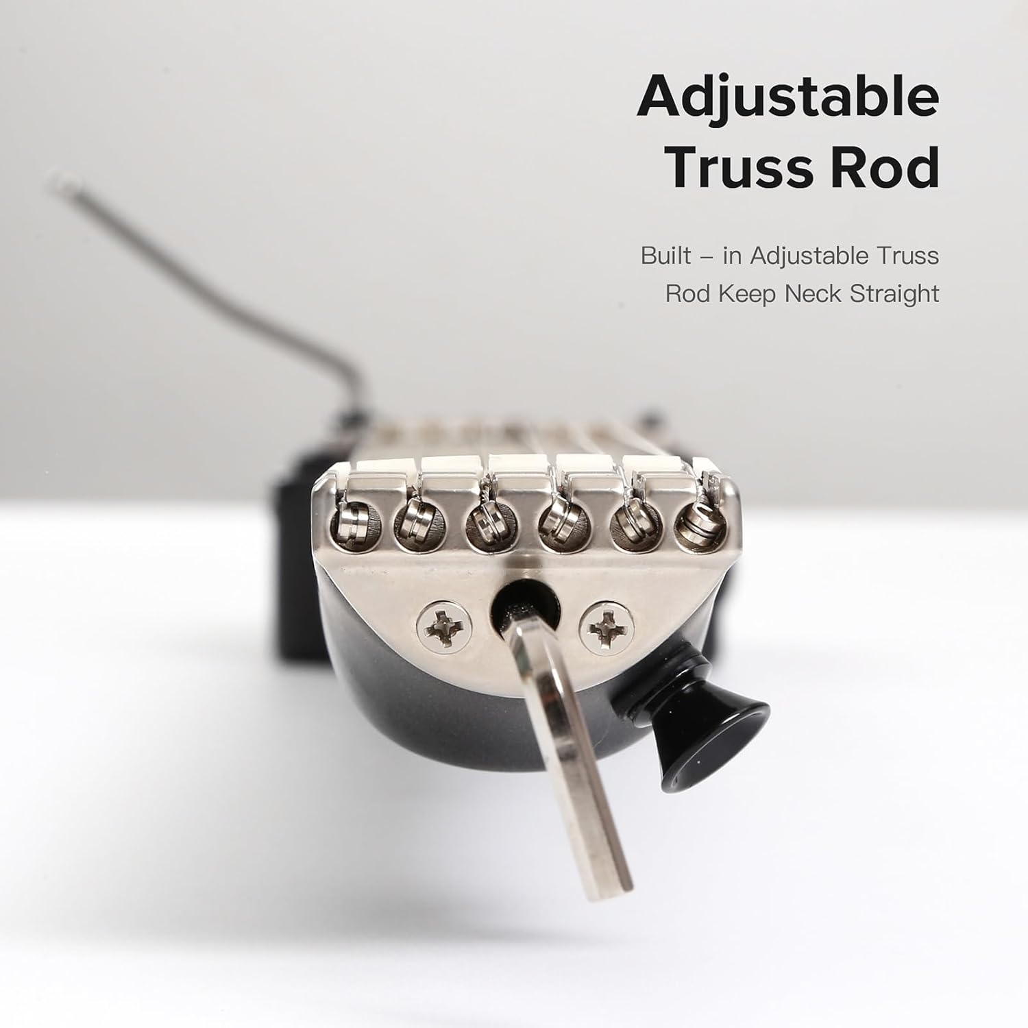 VENEKA Headless Electric Guitar 6 String Travel Headless Electric Guitar with Double Locking Tremolo Bridge and Dual Rail High Output Pickup (Color : 02)