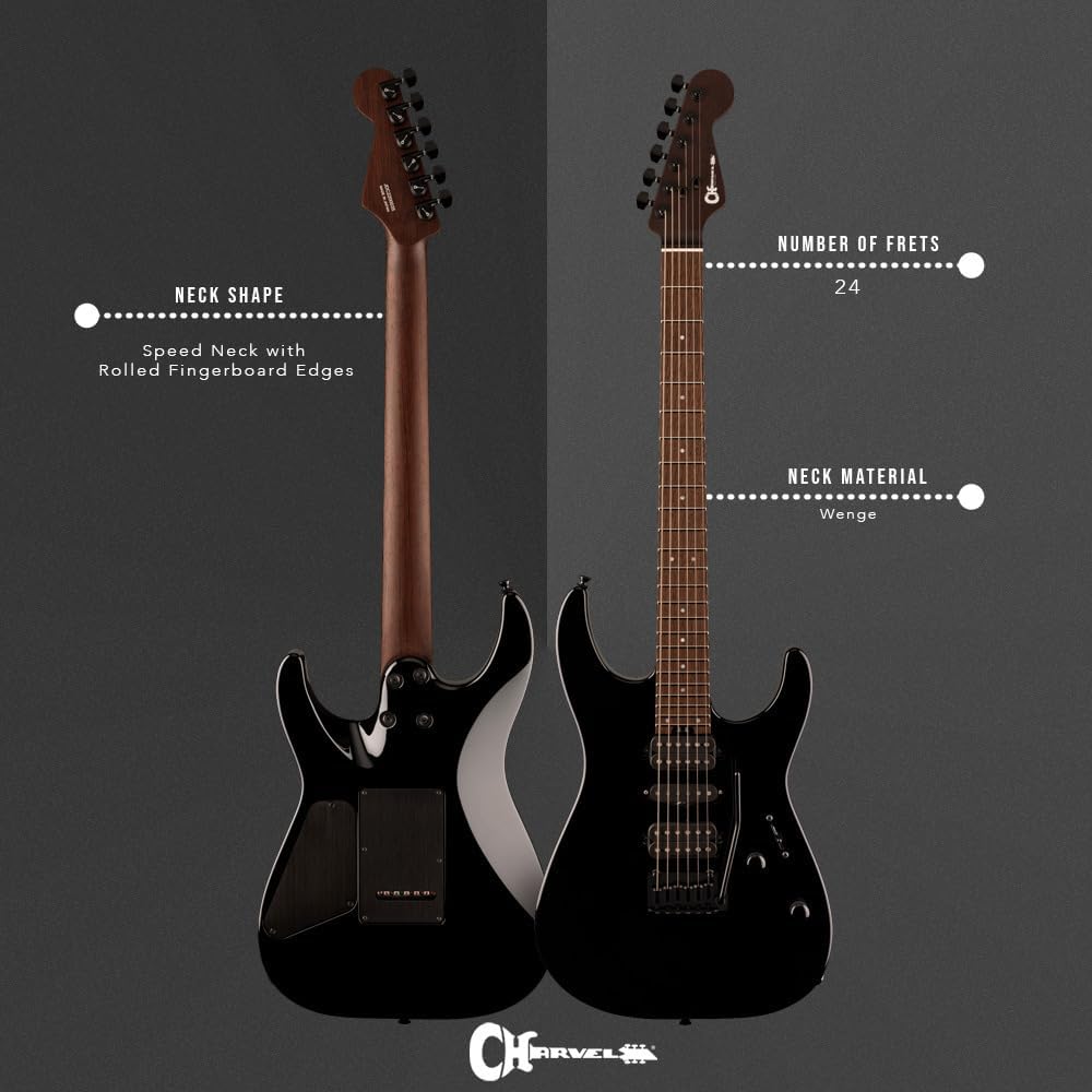 Charvel MJ DK24 HSH 2PT Electric Guitar - Black