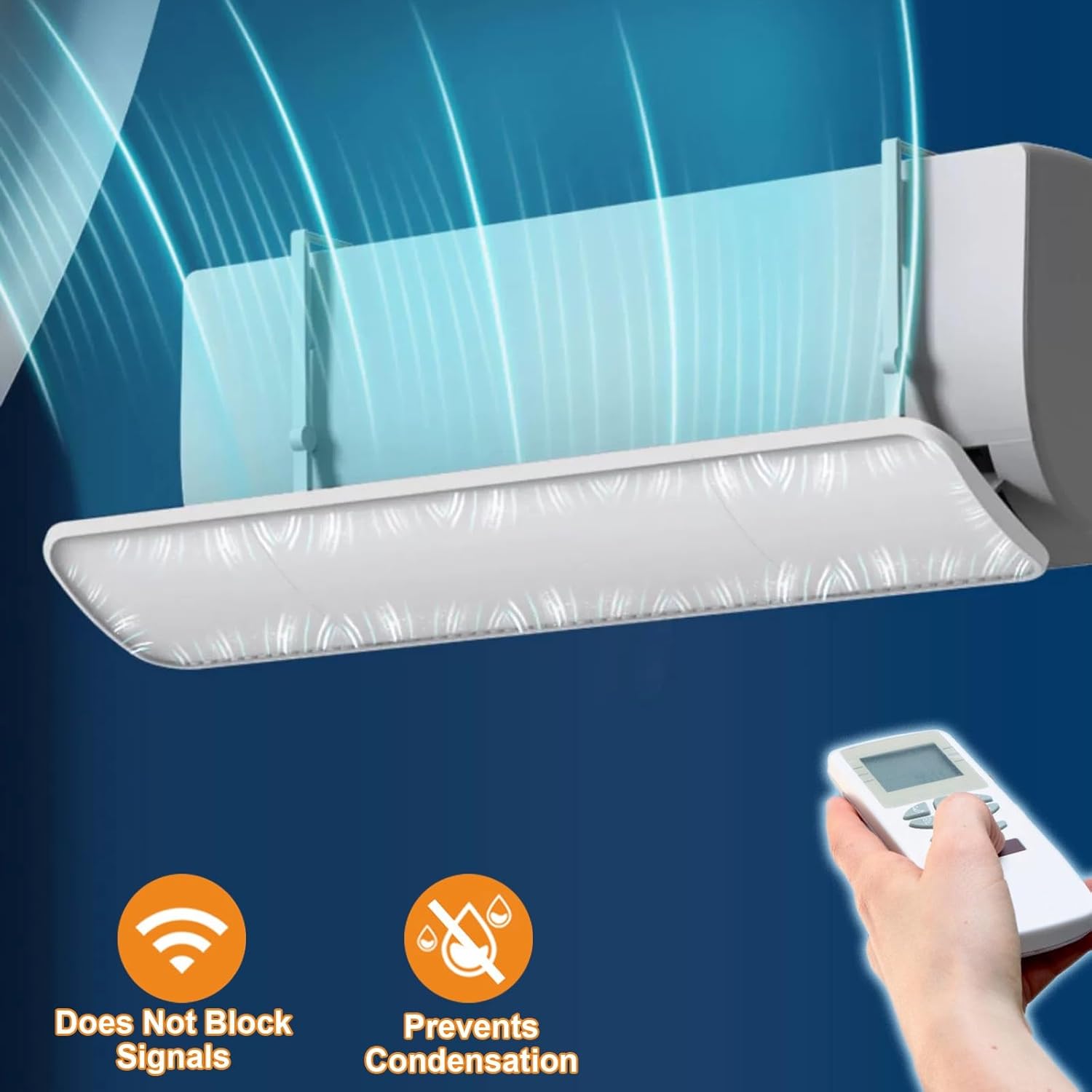 Air Conditioner Deflector for Wall-mounted Air Conditioner, Universal Air Vent Deflector, Adjustable Vent Deflectors