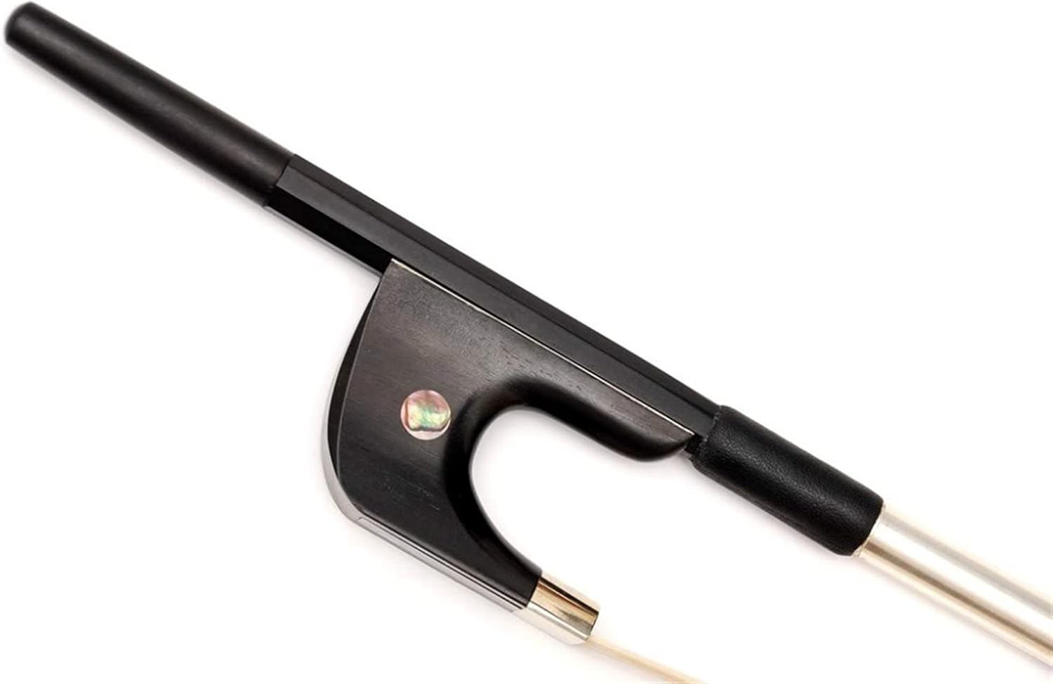 TSTS Silver Mounted Double Bass Carbon Fiber Bow for Black Color Full Size Violin Bow