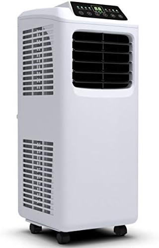10000 BTU Portable Air Conditioner, Dehumidifier and Fan Functions, Compact Single Hose AC Unit, with Digital LED Display and 24hr Timer, Remote Control, 400 Sq/Ft Coverage, White