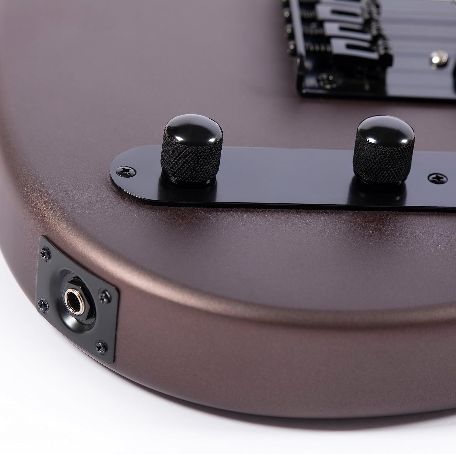 Solid Electric Guitar GTLM-4 Metallic Finish Poplar Body Maple Neck Maple Fretboard(GTTL-02-coffee color)