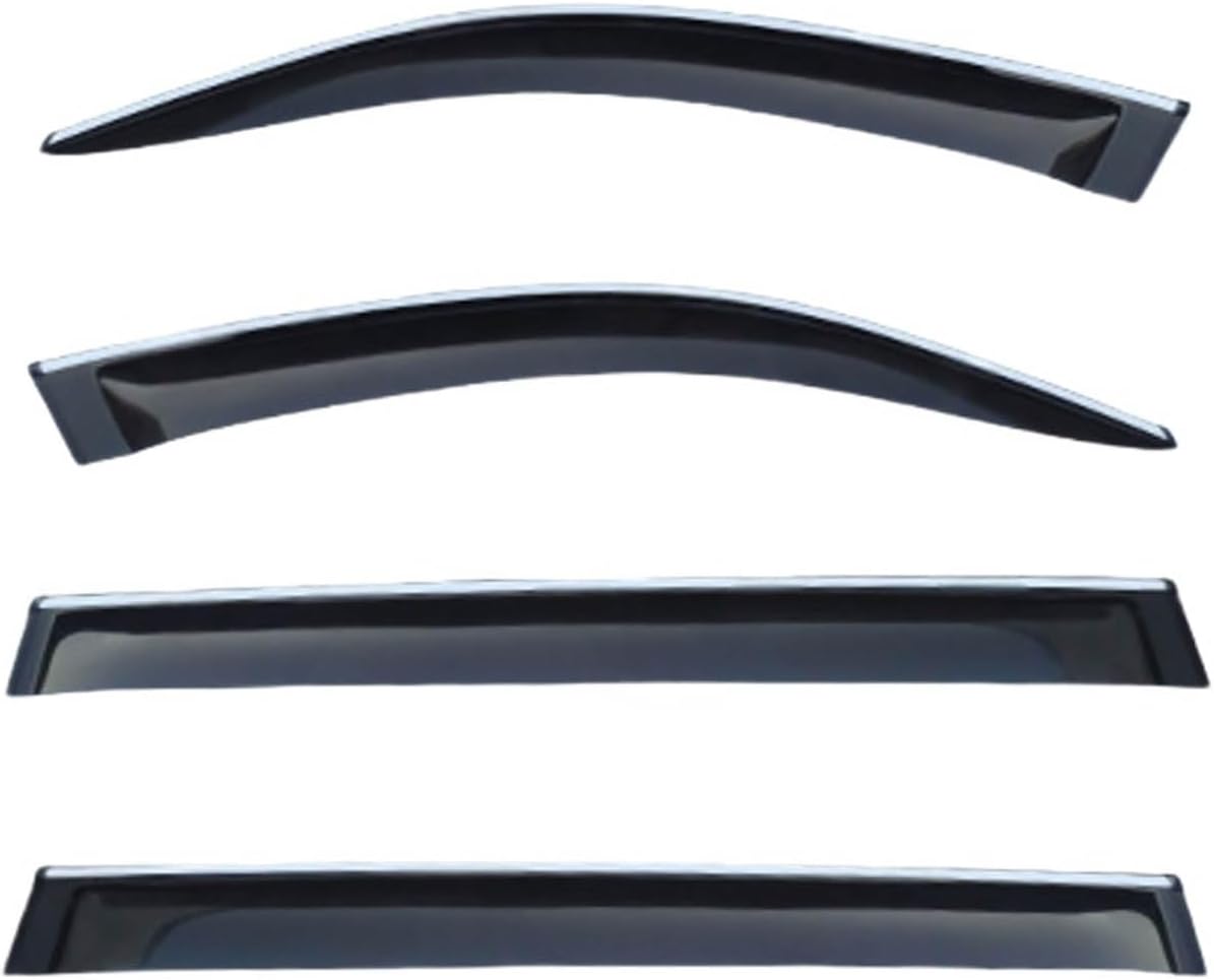 Window Deflectors for BMW X7 MK1-G07 2018-2022+, Sun Rain Guard Window Visors Vent Shades with Bright Stripes Car Accessories