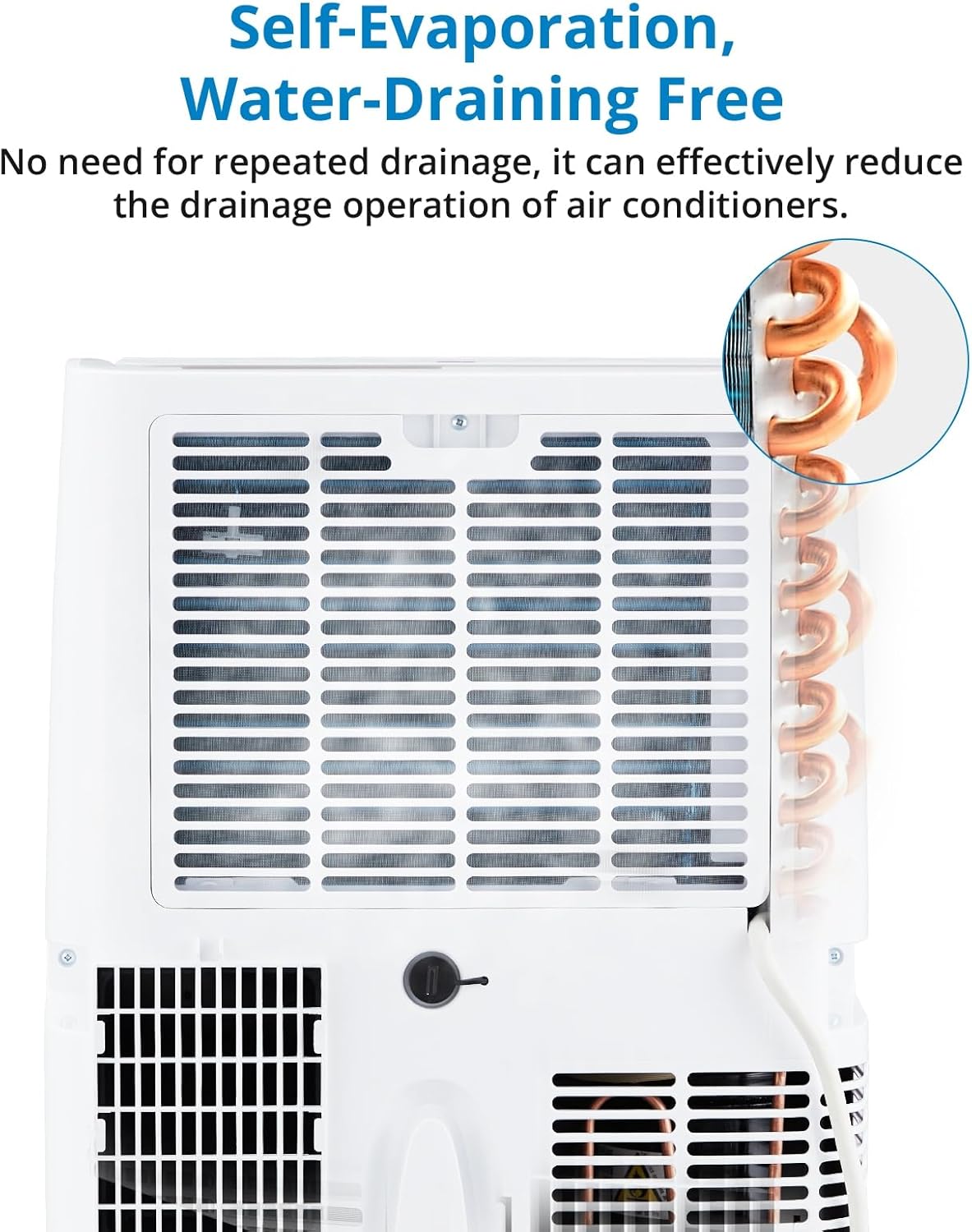 14000 BTU Portable Air Conditioner Unit, Air Conditioner with Remote Control, Cool, Fan and Dry Function, Sleep Mode/24Hrs Timer, Quiet Operation, 110-115V, Cools 700 Sq.ft