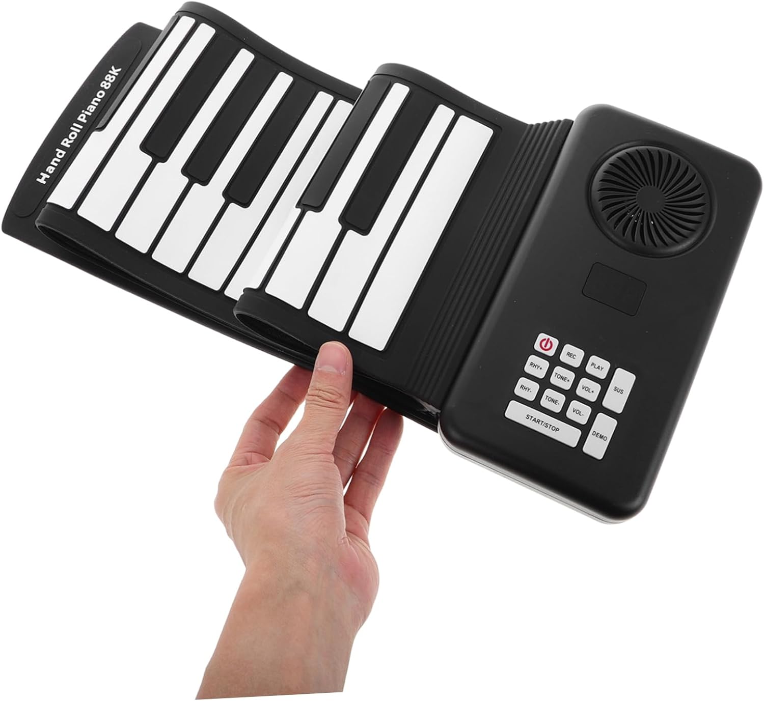 ibasenice Foldable Roll-up Electronic Piano with Speaker Portable Silicone Keyboard for Music Practice Battery-powered Easy Storage for Beginners and
