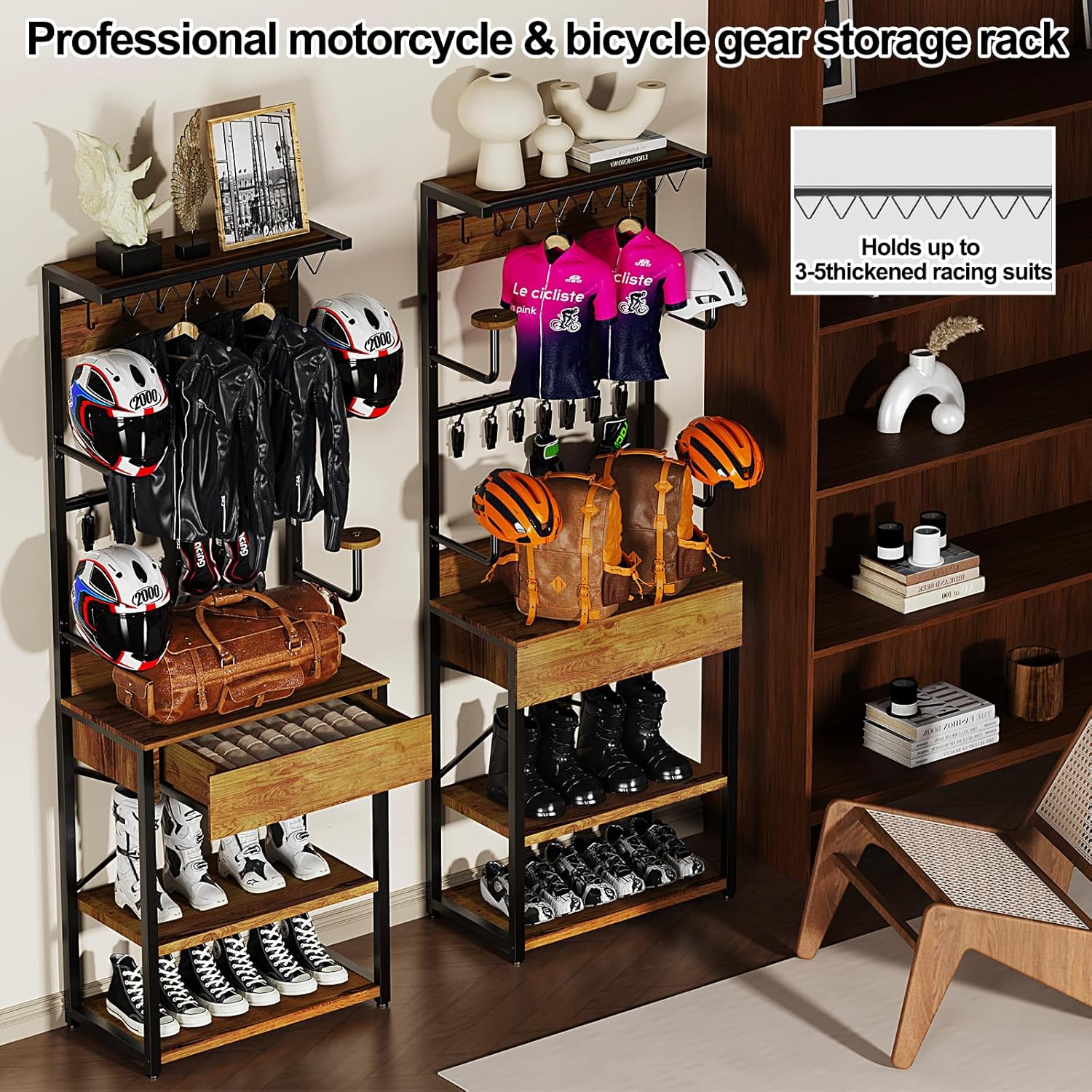 Motorcycle Gear Storage Rack, 72