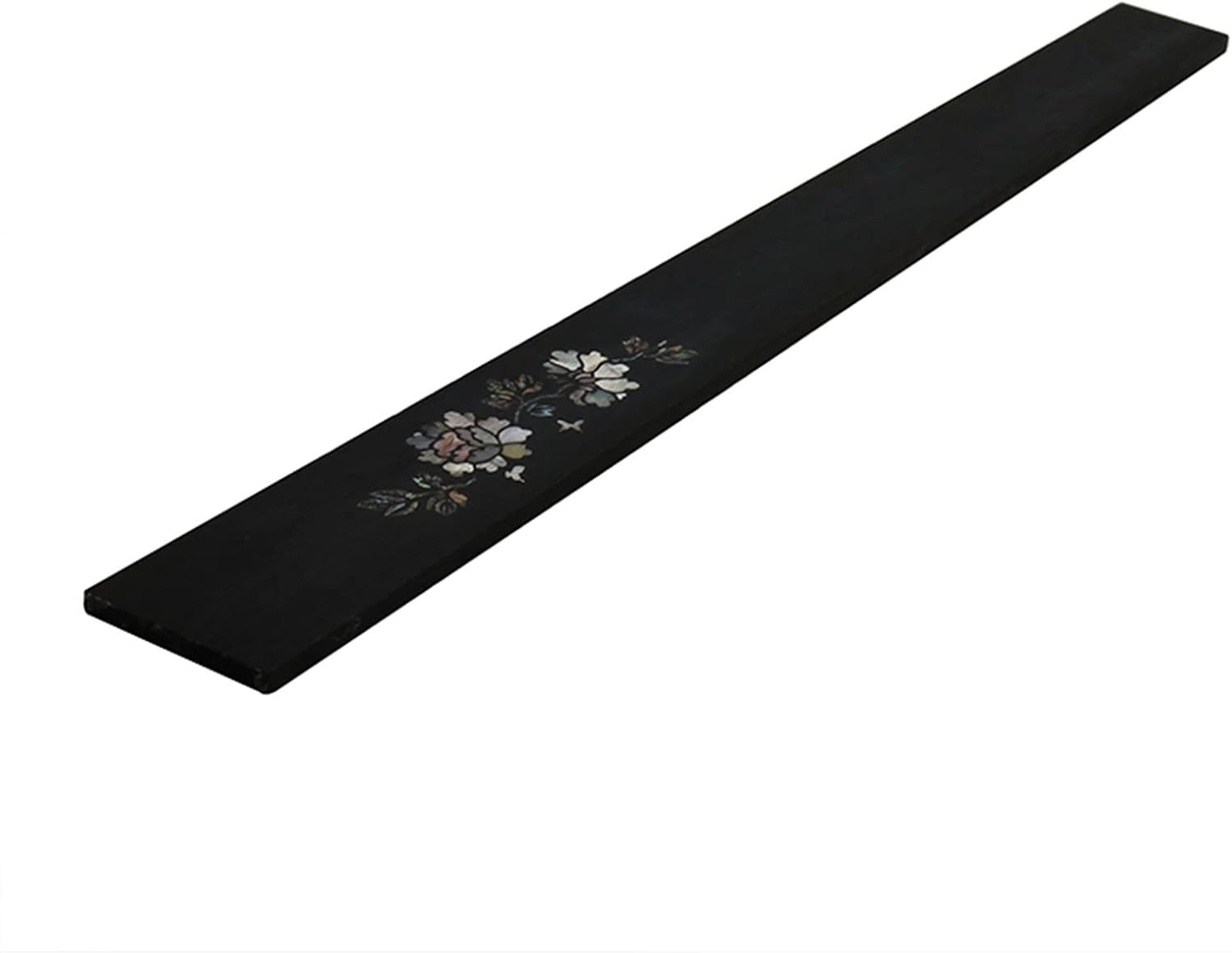 ZUZU Guitar Fretboard Ebony Color Shell Inlay Craft Electric Guitar Wooden Folk Guitar Fretboard Unfinished Guitar Neck