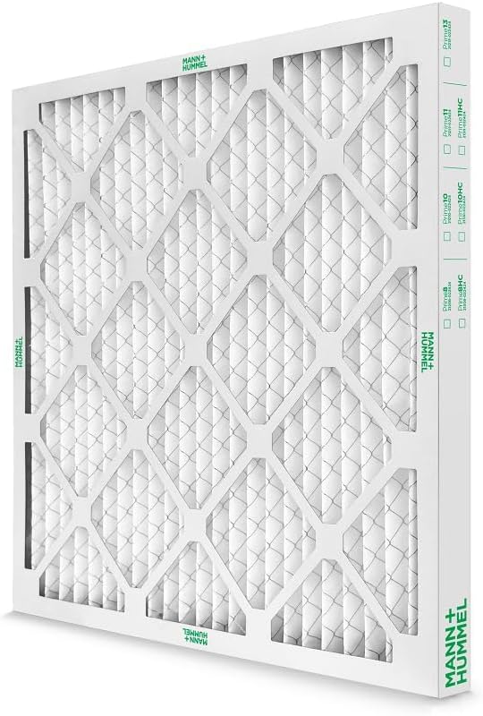 Mann+Hummel 20x20x2 MERV 11 Pleated HVAC AC Furnace Air Filters. Case of 12. (Exact Size: 19.5 x 19.5 x 1.75 Inches)