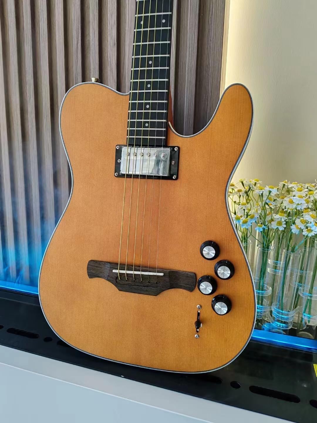 Bullfighter Hybrid Silent Electric Guitar Built-in effects Alloy Steel String Travel Portable Guitars Solid Body Neck Rosewood Fretboard With Gig Bag K10 (K10)