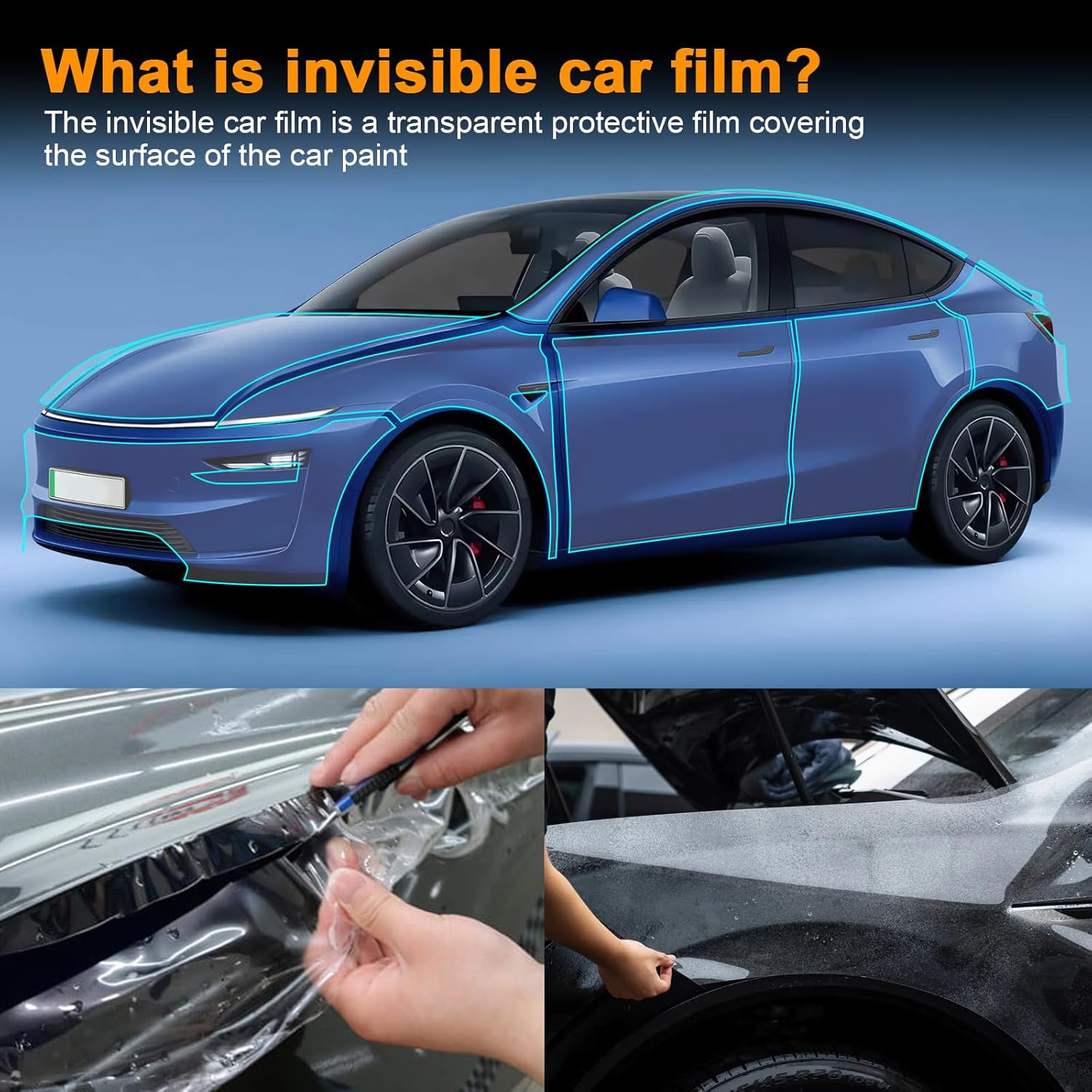 for 2025 Tesla Model Y Juniper Precut Paint Protective Film 8.5 Mil TPU PPF Clear Car HD Scratch Exterior Accessories